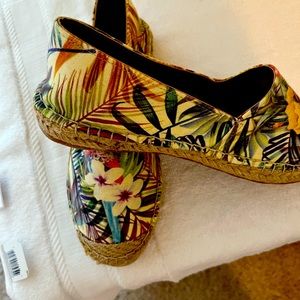 Sundias Tropical Palm Print Espadrilles size37/7